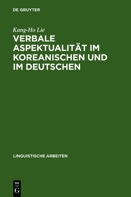 Produktbild: Verbale Aspektualit&auml;t im Koreanischen und im Deutschen