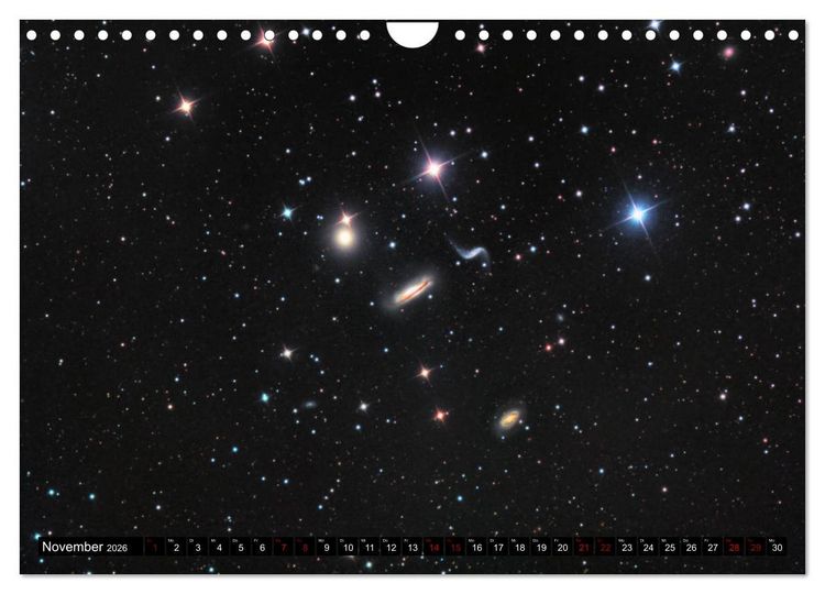 Produktbild: Galaxien des Nordhimmels (Wandkalender 2026 DIN A4 quer), CALVENDO Monatskalender