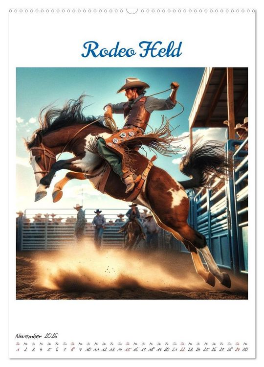 Produktbild: Wild-West Family - Yee-haw! K&uuml;nstliche Impressionen: Ein Jahr im Wilden Westen (Wandkalender 2026 DIN A2 hoch), CALVENDO Monatskalender