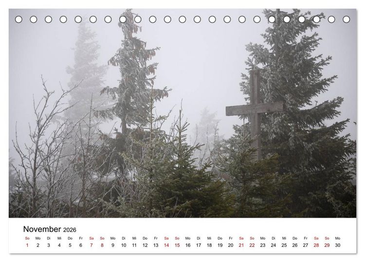 Produktbild: Gipfelkreuze im B&ouml;hmerwald (Tischkalender 2026 DIN A5 quer), CALVENDO Monatskalender