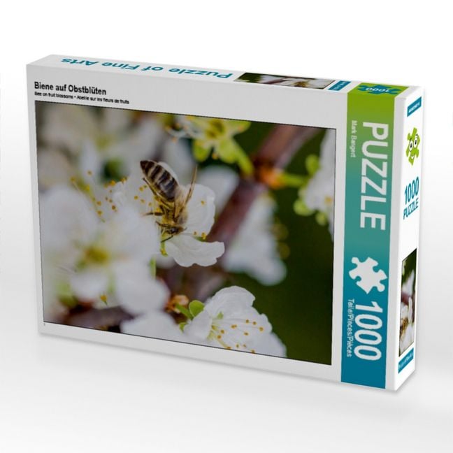 Produktbild: CALVENDO Puzzle Biene auf Obstbl&uuml;ten | 1000 Teile Lege-Gr&ouml;&szlig;e 64x48cm Foto-Puzzle f&uuml;r gl&uuml;ckliche Stunden