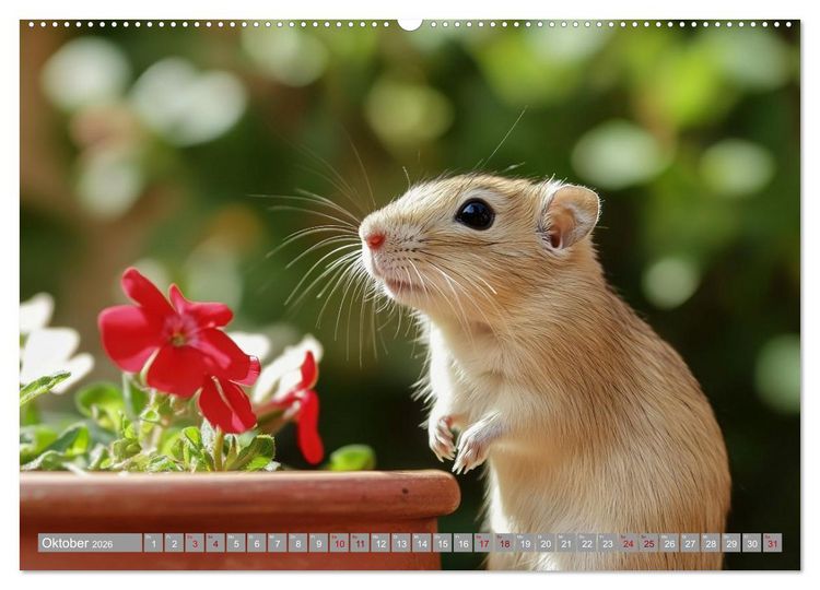Produktbild: Maus im Haus - der Gerbil Kalender (Wandkalender 2026 DIN A2 quer), CALVENDO Monatskalender