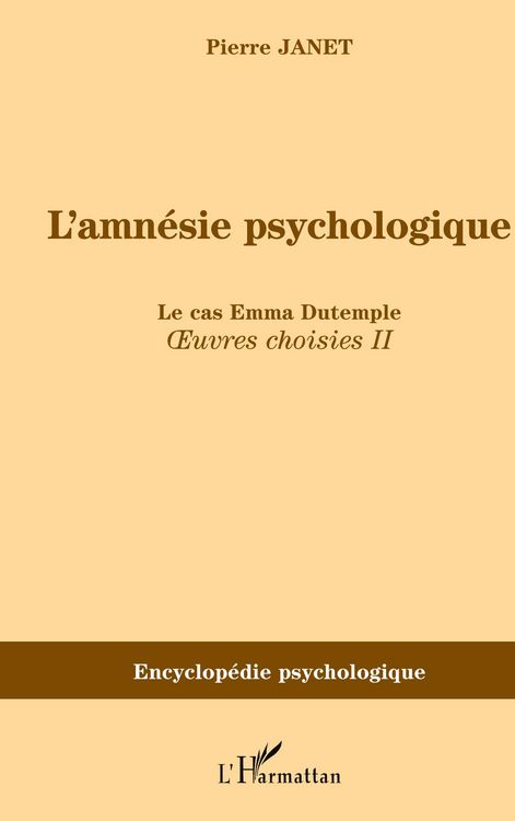 Produktbild: L'amn&eacute;sie psychologique