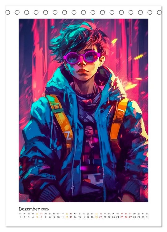 Produktbild: Coole Cyber Boys (Tischkalender 2026 DIN A5 hoch), CALVENDO Monatskalender