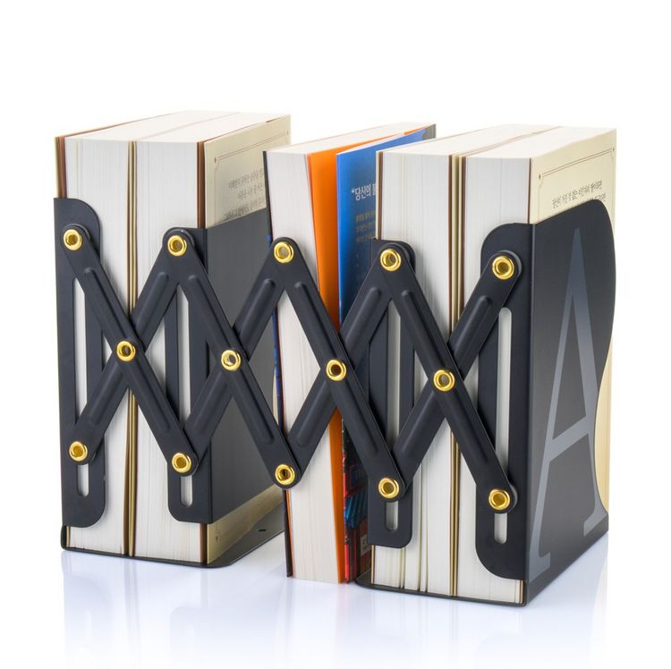 Produktbild: MyLibrary A-Z Metall-Buchregal Schwarz