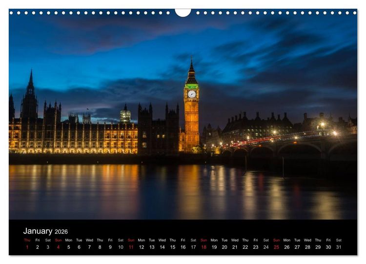 Produktbild: London 2026 (Wall Calendar 2026 DIN A3 landscape), CALVENDO 12 Month Wall Calendar
