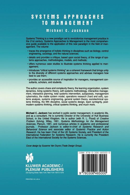 Produktbild: Systems Approaches to Management