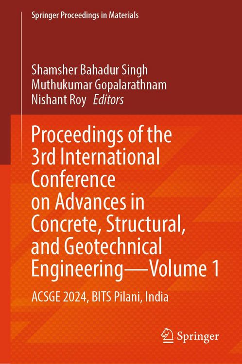 Produktbild: Proceedings of the 3rd International Conference on Advances in Concrete, Structural, and Geotechnical Engineering-Volume 1
