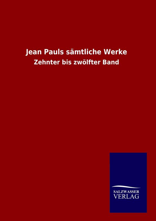Produktbild: Jean Pauls s&auml;mtliche Werke