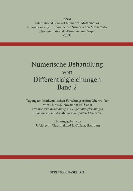 Produktbild: Numerische Behandlung von Differentialgleichungen Band 2