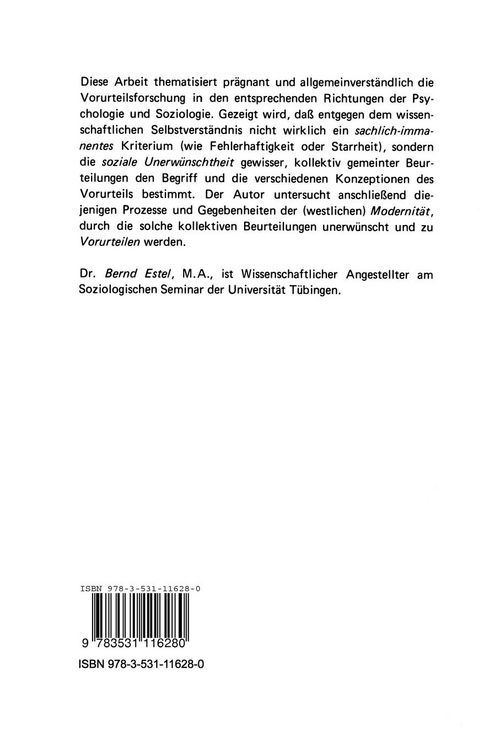 Produktbild: Soziale Vorurteile und soziale Urteile