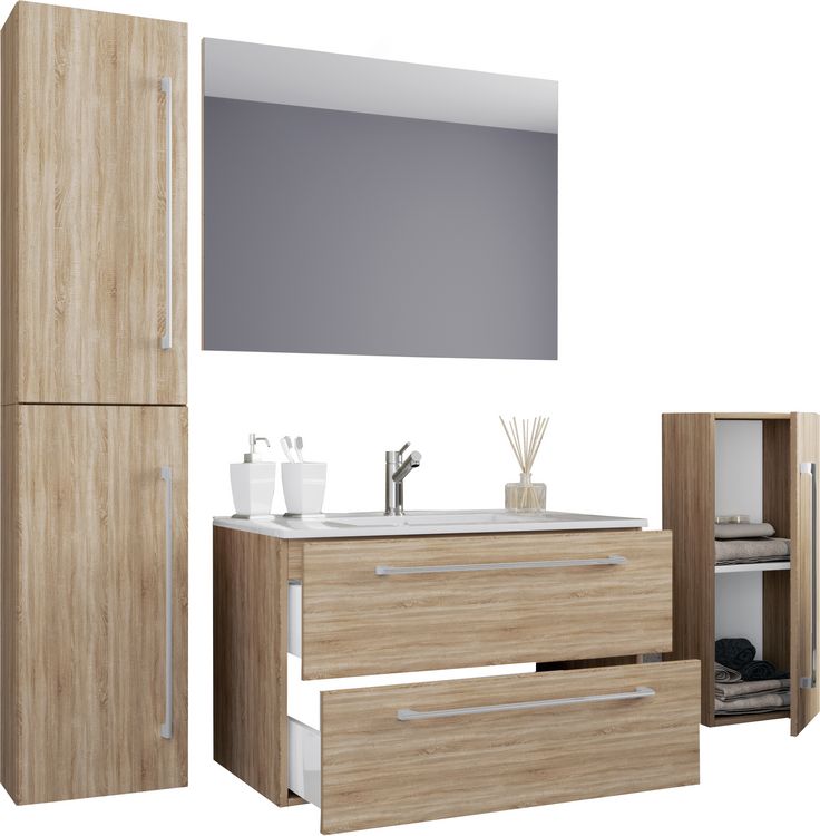Produktbild: 5-tlg. Waschplatz Waschtisch Badinos Schublade SP