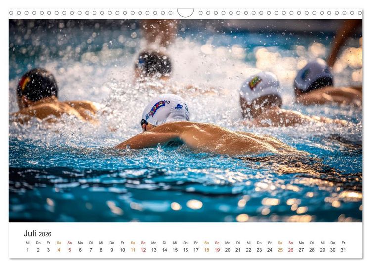 Produktbild: Schwimmen - Bahn f&uuml;r Bahn (Wandkalender 2026 DIN A3 quer), CALVENDO Monatskalender