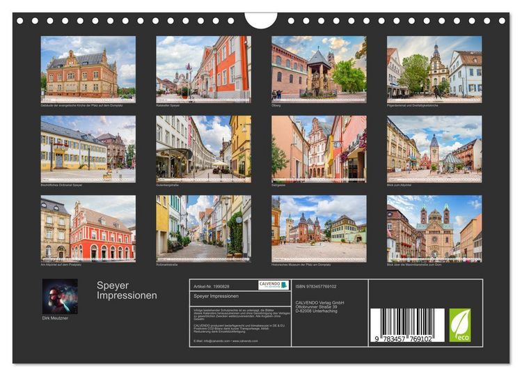 Produktbild: Speyer Impressionen (Wandkalender 2026 DIN A4 quer), CALVENDO Monatskalender