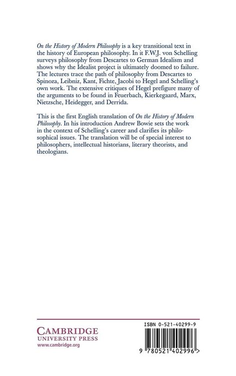 Produktbild: On the History of Modern Philosophy