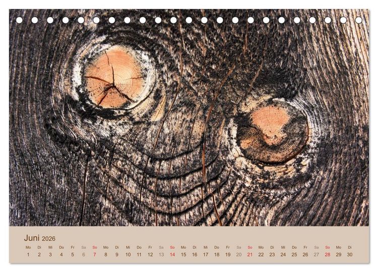 Produktbild: Farben des Holzes (Tischkalender 2026 DIN A5 quer), CALVENDO Monatskalender