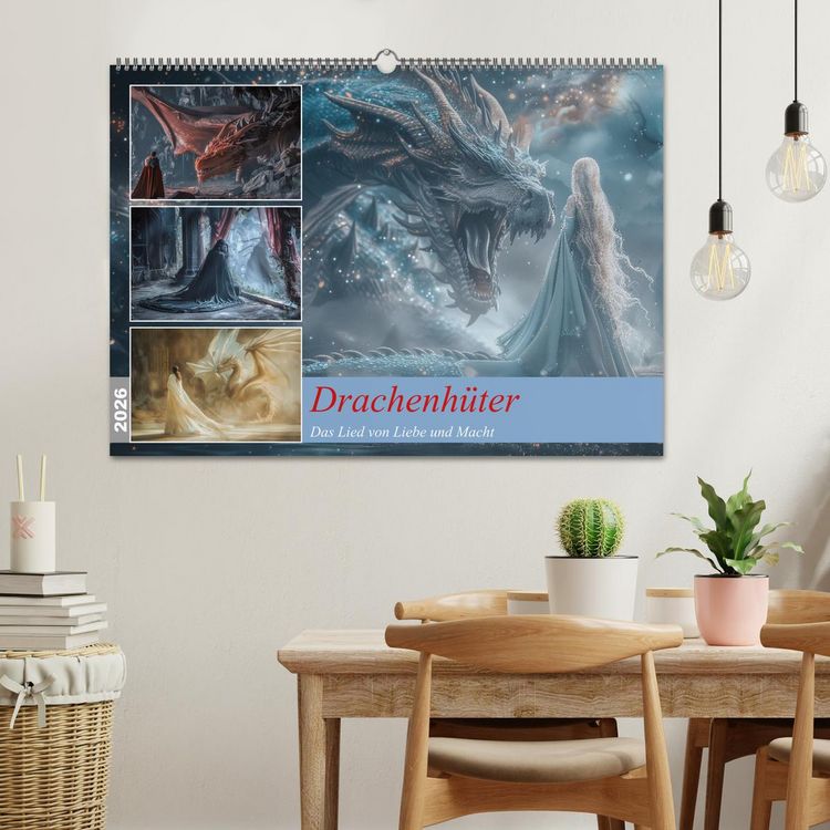 Produktbild: Drachenh&uuml;ter (Wandkalender 2026 DIN A2 quer), CALVENDO Monatskalender