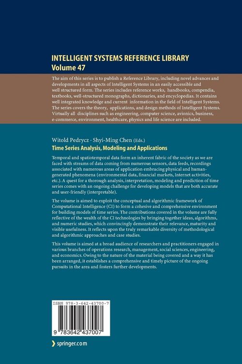 Produktbild: Time Series Analysis, Modeling and Applications