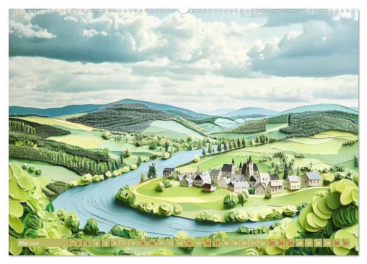 Produktbild: Kunstvolle Horizonte (hochwertiger Premium Wandkalender 2026 DIN A2 quer), Kunstdruck in Hochglanz