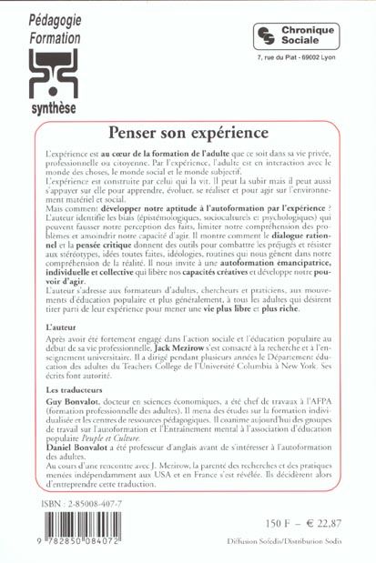 Produktbild: Penser son exp&eacute;rience
