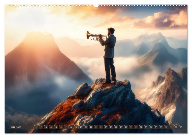 Produktbild: Musizieren einmal anders (hochwertiger Premium Wandkalender 2026 DIN A2 quer), Kunstdruck in Hochglanz