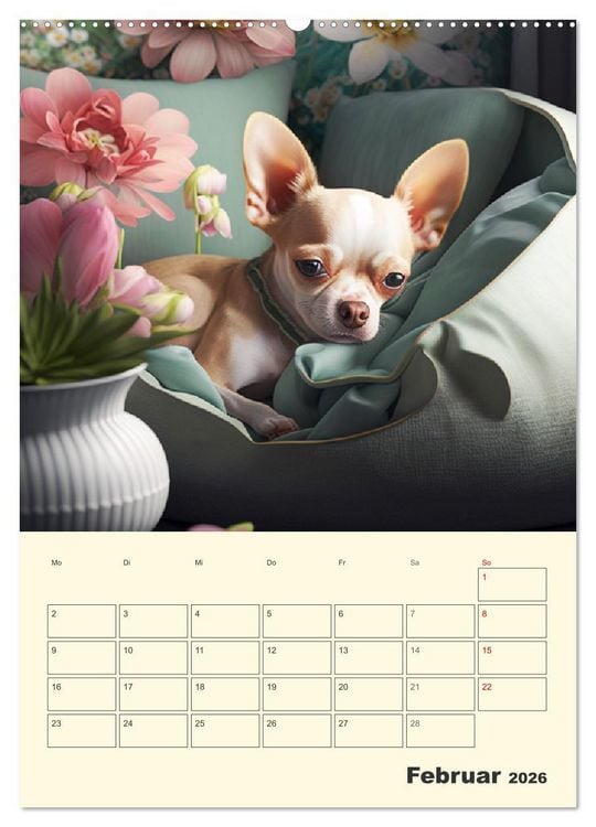 Produktbild: Witzige Chihuahuas. Gl&uuml;ckliche Temperamentb&uuml;ndel (Wandkalender 2026 DIN A2 hoch), CALVENDO Monatskalender