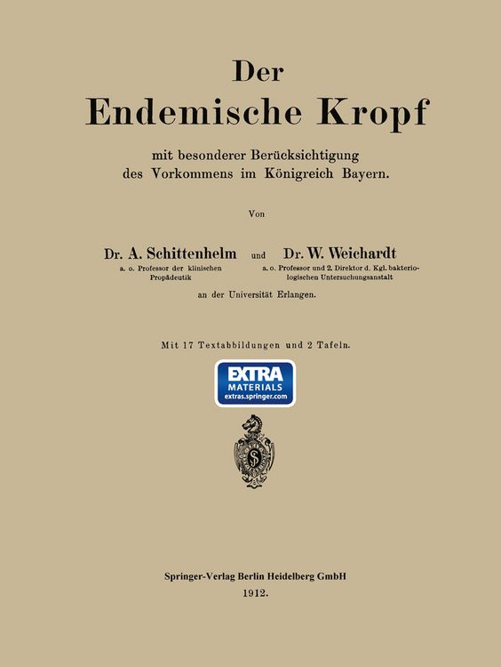 Produktbild: Der Endemische Kropf mit besonderer Ber&uuml;cksichtigung des Vorkommens im K&ouml;nigreich Bayern