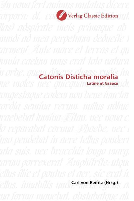 Produktbild: Catonis Disticha moralia