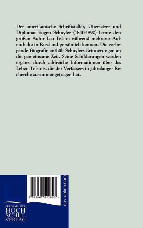Produktbild: Erinnerungen an den Grafen Leo Tolstoi