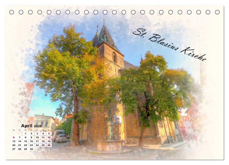 Produktbild: Quedlinburg-meine Stadt (Tischkalender 2026 DIN A5 quer), CALVENDO Monatskalender