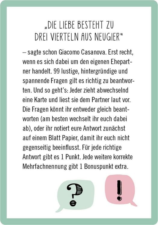 Produktbild: 99 Fragen f&uuml;r Ehepaare