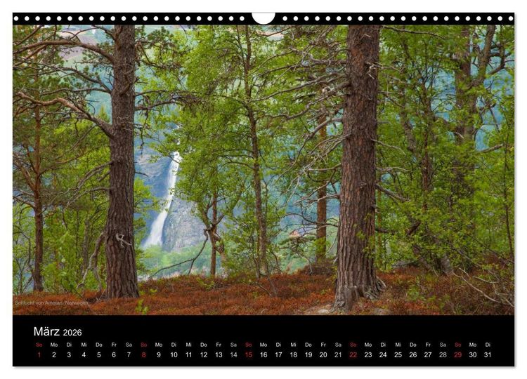 Produktbild: Naturwucht Skandinavien (Wandkalender 2026 DIN A3 quer), CALVENDO Monatskalender