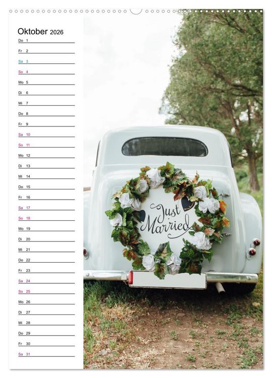 Produktbild: Lust auf Hochzeit - Planer (hochwertiger Premium Wandkalender 2026 DIN A2 hoch), Kunstdruck in Hochglanz