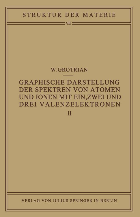 Produktbild: Graphische Darstellung der Spektren von Atomen und Ionen mit ein, zwei und drei Valenzelektronen