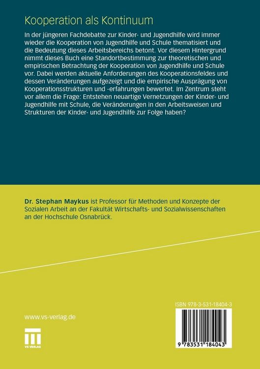 Produktbild: Kooperation als Kontinuum