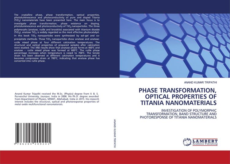Produktbild: Phase Transformation, Optical Properties Of Titania Nanomaterials