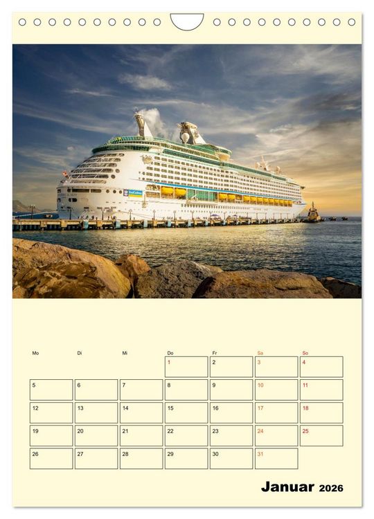 Produktbild: Kreuzfahrtschiffe - die Welt ist dein Ziel (Wandkalender 2026 DIN A4 hoch), CALVENDO Monatskalender