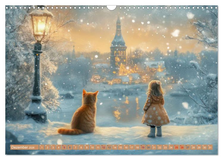 Produktbild: Vertr&auml;umte Begegnungen - Kinderkalender (Wandkalender 2026 DIN A3 quer), CALVENDO Monatskalender