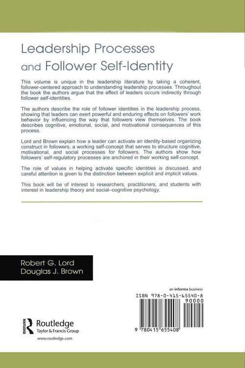 Produktbild: Leadership Processes and Follower Self-identity