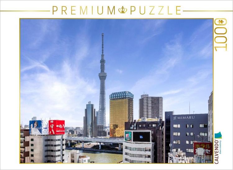 Produktbild: CALVENDO Puzzle Tokyo Skytree am Sumida River | 1000 Teile Lege-Gr&ouml;&szlig;e 64x48cm Foto-Puzzle f&uuml;r gl&uuml;ckliche Stunden