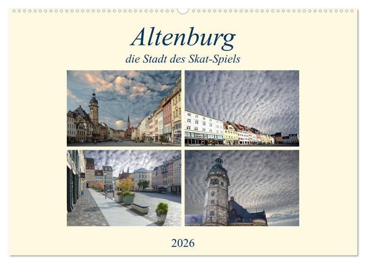 Produktbild: Altenburg, die Stadt des Skat-Spiels (Wandkalender 2026 DIN A2 quer), CALVENDO Monatskalender