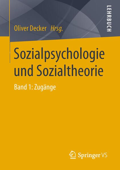 Produktbild: Sozialpsychologie und Sozialtheorie
