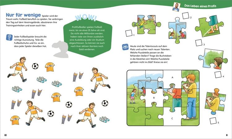 Produktbild: WAS IST WAS Junior Mitmach-Heft Fu&szlig;ball