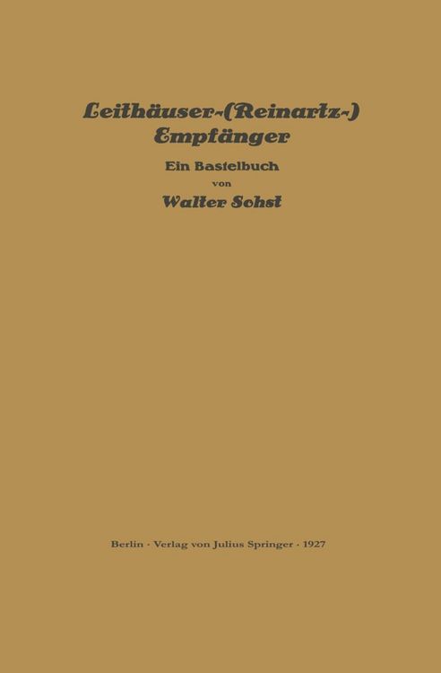 Produktbild: Leith&auml;user-(Reinartz-) Empf&auml;nger