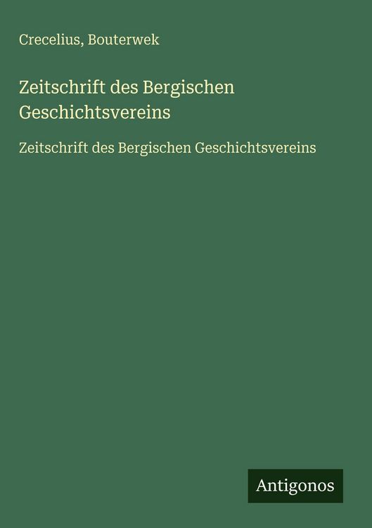 Produktbild: Zeitschrift des Bergischen Geschichtsvereins