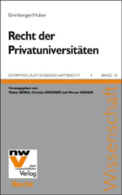 Produktbild: Das Recht der Privatuniversit&auml;ten