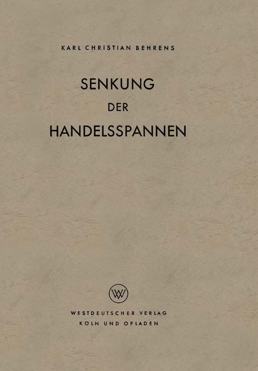 Produktbild: Senkung der Handelsspannen