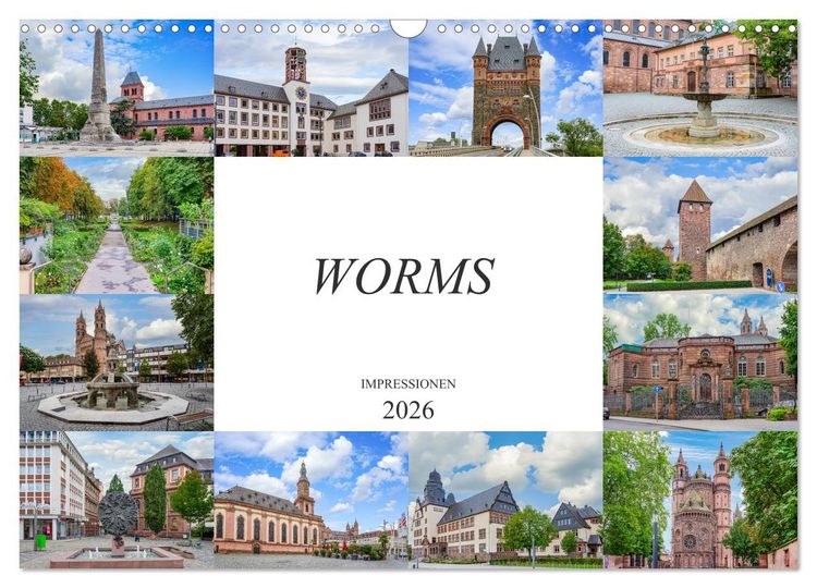 Produktbild: Worms Impressionen (Wandkalender 2026 DIN A3 quer), CALVENDO Monatskalender
