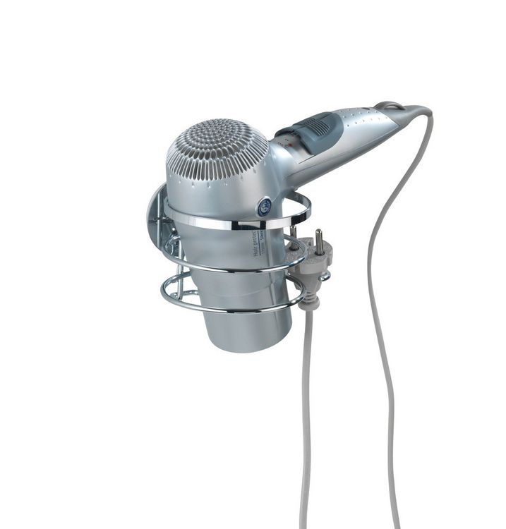 Produktbild: Turbo-Loc&reg; Edelstahl Haartrocknerhalter, rostfrei, Befestigen ohne bohren