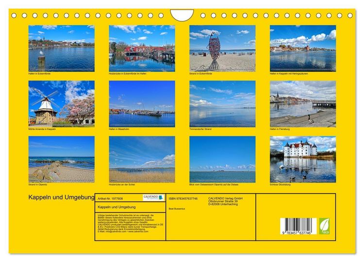 Produktbild: Kappeln und Umgebung (Wandkalender 2026 DIN A4 quer), CALVENDO Monatskalender